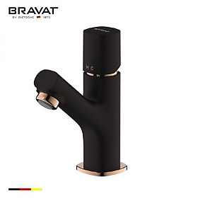 Vòi lavabo màu đen nóng lạnh Bravat F1273308BW-RO