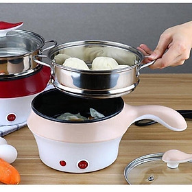 Mua FREE SHIP Nồi Lẩu Điện Đa Năng Kèm Giá Hấp Có Tay Cầm Tiện Dụng 18cm  Nồi Lẩu Hấp Mini 2 Tầng Cao Cấp