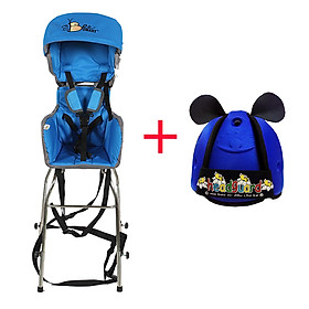 Combo Ghế Ngồi Xe Ga Beesmart - Xanh Dương + Tặng Kèm Nón bảo vệ đầu cho bé