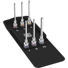 Bộ Socket Lục Giác Dài Wera 8740 C Hf 2 Zyklop 1/2 Inch Gồm 6 Cái - Hàng Chính Hãng 100% từ Đức
