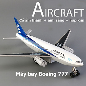 Đồ chơi mô hình máy bay BOEING 777 KAVY NO.8807 âm thanh và ánh sáng bằng