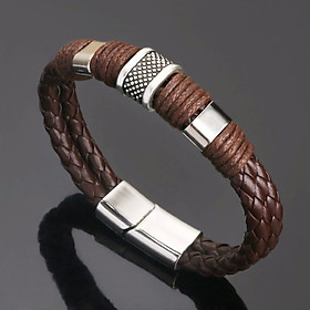 Men's Women's Vintage Retro Fashion Genuine Handmade Leather Bracelet Braided