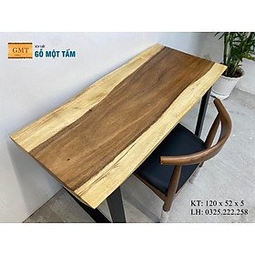 Mua Bàn Ăn Hiện Đại  Bàn Ăn 4 Ghế  Bàn Học Gỗ Tự Nhiên  Bàn Làm Việc Gỗ Me Tây Dài 1 2m Rộng 52cm Dày 5cm