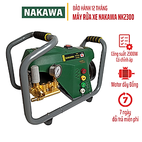 Mua Máy rửa xe Nakawa NK2300  Công suất 2300W  motor dây Đồng  Tặng kèm 4 đầu phun  Áp lực cực mạnh đánh bay mọi vết bẩn