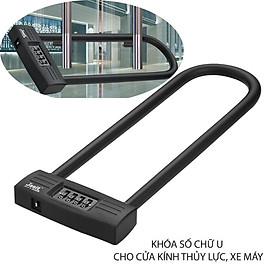 Mua Khóa số chữ U móc dài chống trộm JS285 cho cửa kính  xe máy – loại 4 số có thể thay đổi được mã số