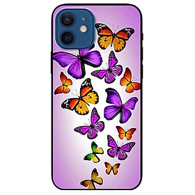 Ốp lưng dành cho Iphone 12 Mini - 12 / 12 Pro - 12 Pro Max mẫu Bướm Tím Bay