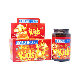 Kẹo vitamin C cho trẻ em Ester-C Kids giúp bổ sung vitamin C và Canxi cho trẻ, đường xylitol không gây sâu răng (Hộp 30 viên)