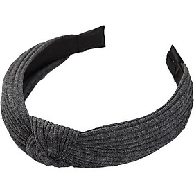 Bờm cài tóc turban nữ BN28B bản to mầu ghi đậm