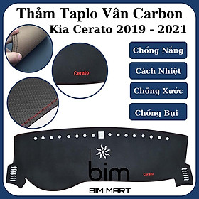 Thảm Da Taplo Dành Cho Xe Kia Cerato 2019-2021 Vân Carbon Cao Cấp