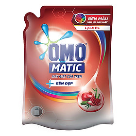 Nước Giặt OMO Matic Bền Đẹp Lựu Và Tre Cho Máy Giặt Cửa Trên (2.3kg/Túi)