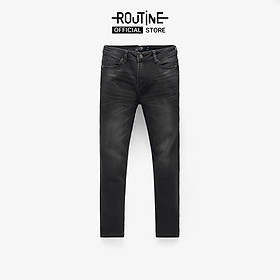 Quần Jean Nam Trơn Thêu Form Slim - Routine 10F22DPA027