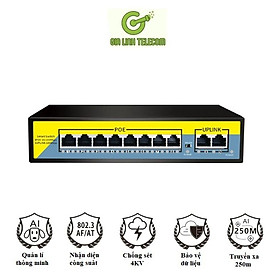 Mua Bộ chia mạng Switch POE Smart 8 cổng 2 port uplink - chống sét