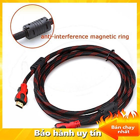 Mua Dây kết nối HDMI  cáp HDMI (đỏ đen) chống nhiễu bọc lưới định dạng chuẩn