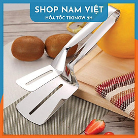Mua Kẹp Gắp Nóng Thức Ăn Bản To (Tặng Kèm Khăn Lau Bếp Đa Năng) - Kẹp Gắp  Lật Thịt Nướng  Đồ Chiên Rán Inox Đa Năng