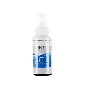 Mực in 664 4 màu Xanhđỏvàngđen cho Epson L300  L310  L350  L360  L1300  L100  L120  L200  L210  L565 Hàng nhập khẩu - Màu xanh CY