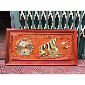 Mua Đồng  hồ treo tường chữ thuận buồm xuôi gió gỗ hương kt 41×81×3cm