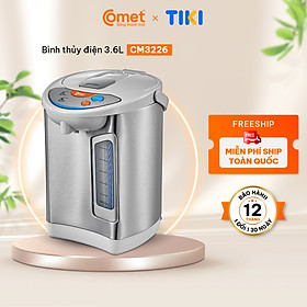 Mua Bình thủy điện Comet CM3226 – Dung tích 3.6L  công suất 730W  ruột inox 304  giữ ấm tự động – Hàng Chính hãng  bảo hành 12 tháng