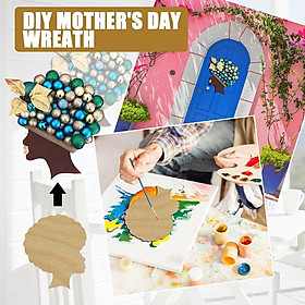 DIY Graffiti Wood Wreath Template Gift for Mother Female Unfinished Template