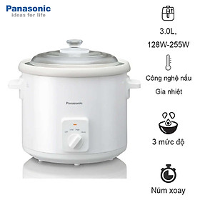 Mua Nồi hầm chậm  nấu cháo chậm Panasonic Nhật Bản dung tích 3 lít  lòng nồi gốm sứ  da chức năng nấu - Hàng chính hãng