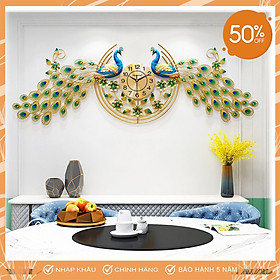 Mua Đồng hồ chim công khổng tường Hm2888 cỡ đại 1m8*70cm cho phòng khách rộng