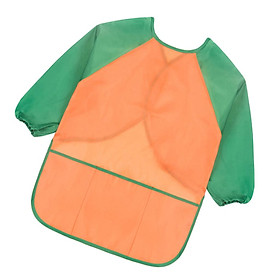 Hình ảnh Kids Apron Long Sleeve Painting Drawing Waterproof Smock Rose Sleeve M