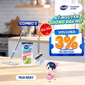 Mua SỐ LƯỢNG CÓ HẠN - Bộ 3 món dụng cụ lau dọn gia đình tiện lơi  thông minh  tiết kiệm thời gian