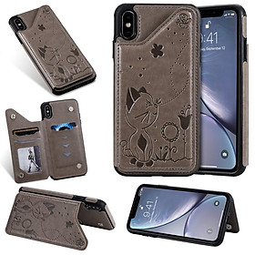 Ốp lưng da ví gập cho iPhone X XS Max XR SE 2020 iPhone 8 iPhone 7 iPhone 6 6S Plus