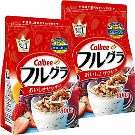 Combo 2 gói Ngũ cốc hoa quả Calbee Furugura Nhật Bản (gói 800g x 2)