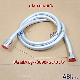 Mua Bộ vòi xịt bồn cầu dây xịt nhựa ốc đồng ghi dày hàng dây mềm xịn  bền đẹp kèm đầu xịt DX01 cao cấp