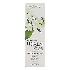 Xịt Khoáng Milaganics Hoa Lài Dưỡng Da Dịu Mát, Thư Giãn 100ml