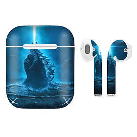 Mua Miếng dán skin chống bẩn cho tai nghe AirPods in hình Godzilla - Godz003 (bản không dây 1 và 2)