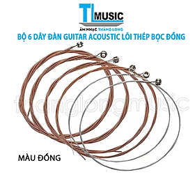 BỘ 6 DÂY ĐÀN GUITAR ACOUSTIC LÕI THÉP BỌC ĐỒNG GIÁ RẺ  CÁC MẦU SẮC