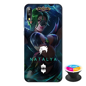 Ốp lưng điện thoại Asus Zenfone Max Pro M2 hình NATALYA tặng kèm giá đỡ điện thoại iCase xinh xắn - Hàng chính hãng