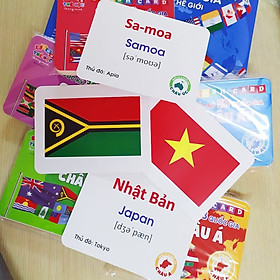 Bộ 175 Thẻ Flash Cards Quốc Kỳ/ Cờ Các Quốc Gia Trên Thế Giới