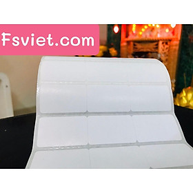 Mua Giấy in mã vạch/ Decal in mã vạch 3 tem 35 x 22mm x 50m - Giá xuất xưởng