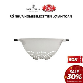 Rổ nhựa Homeselect tiện lợi an toàn màu trắng cao cấp XG0493-W