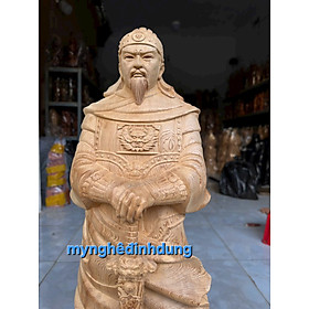 Tượng trần quốc tuấn trần hưng đạo vương bằng gỗ ngọc Am thơm nức cao 70cm