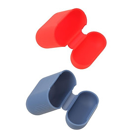 Blue Silicone Case Cover Pouch for  Earphones Charging Box
