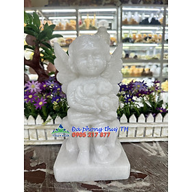 Hình ảnh Tượng thiên thần, tượng công giáo đá cẩm thạch trắng - Cao 30 cm
