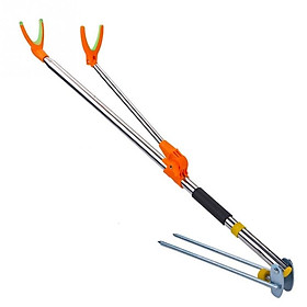 Cây chống cần câu tay inox 210cm, chống cần dạng rút gọn (chiều dài thu gọn còn 46cm, chiều dài tối đa 2m1) dùng để câu đài câu đơn – GIAO MÀU NGẪU NHIÊN