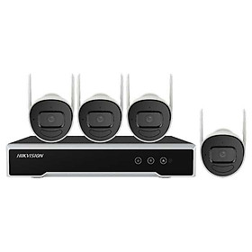 Mua Trọn bộ KIT 4 Camera IP Wifi không dây Hikvision NK42W0H(D) đầu ghi phát wifi xuyên tường 150m (Hàng chính hãng)
