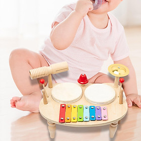 Xylophone Drum Set Learning Toy Multifunction Developmental Musical Instrument Toy Montessori for Children Toddlers Ages 3 4 5 6 Years Old