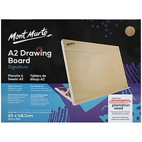 Bảng Vẽ Để Bàn Gỗ Sồi Mont Marte A2/A3 - Drawing Board Signature A2/A3 - MEA0033/MEA0034