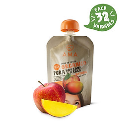 Trái cây xay nhuyễn AMA TIME vị Táo, Xoài 90ML