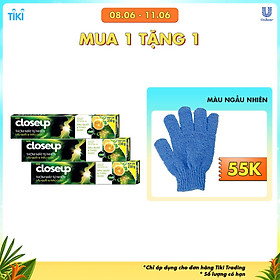 Combo 3 Kem Đánh Răng Dạng Gel Sạch Khuẩn Closeup Thơm Mát Tự Nhiên Dầu Quất & Thảo Dược 230G