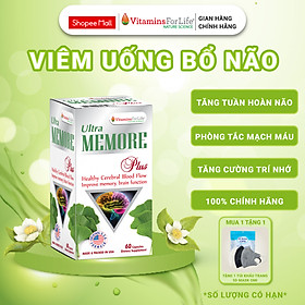 Viên Uống Bổ Não Ultra Memore Plus Vitamins For Life Giúp Tăng Cường Trí Nhớ (Hộp 30-60 Viên)