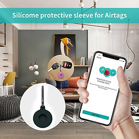 Silicone Case for AirTag Finder, Anti-Scratch Protective Skin Cover with Keychain Compatible with AirTags