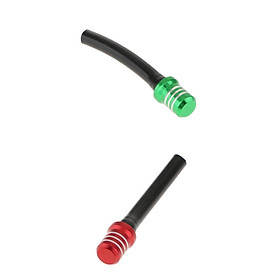 2pcs Motorcycle Gas Fuel Tank Cap Valve Vent Breather Hose Tube Red/Green