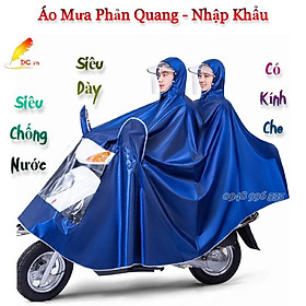 Áo Mưa Phản Quang Loại 1 Đầu và 2 Đầu Có Kính Che, Nhựa Nguyên Sinh Cao Cấp Siêu Dày Chống Nước Tốt