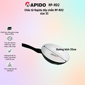 Chảo Rapido đáy chấm RP-RD2 dùng cho mọi loại bếp - (26-28-30cm) - HÀNG CHÍNH HÃNG